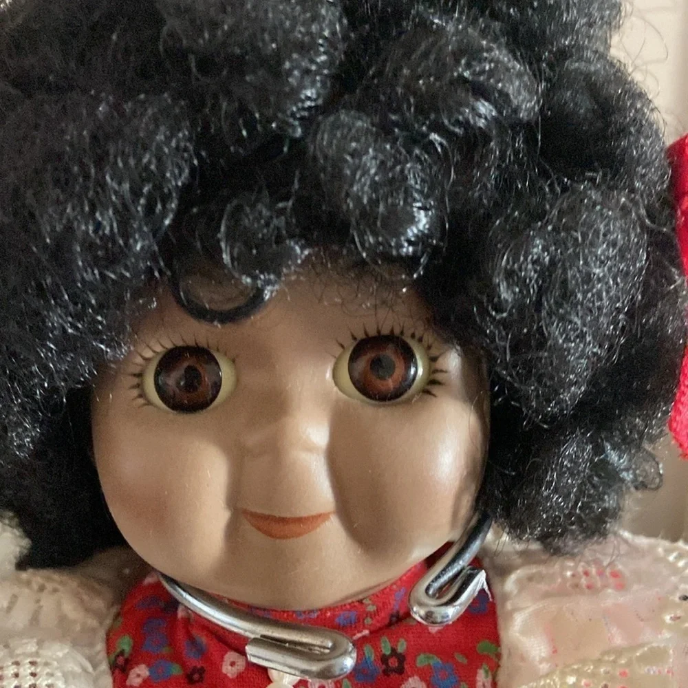 Vintage Victoria Ashlea Porcelain African American Black Doll Collectible Toy